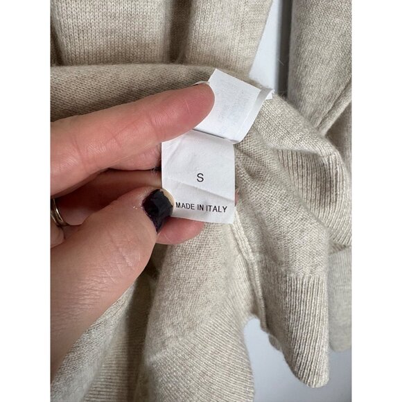 Brunello Cucinelli Brass Insert Soft 100% Cashmere Cream Sweater-sz Small - Picture 14 of 16